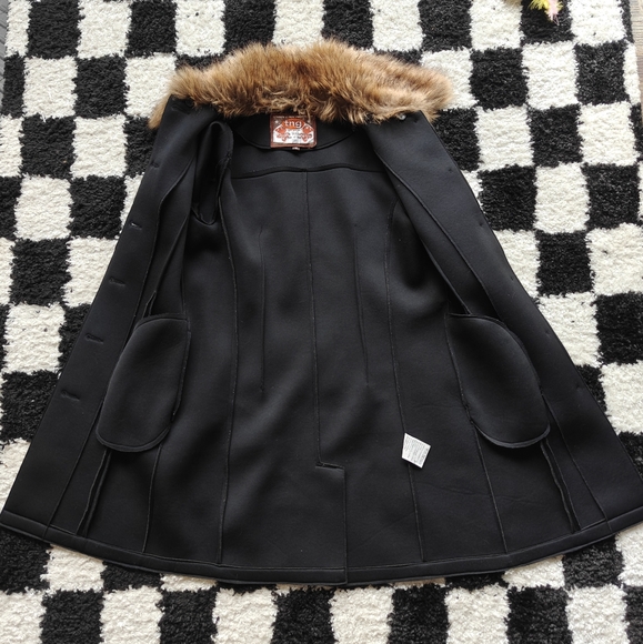 Store Close in a Week!! Vintage tng fur polyester jacket coat - Picture 2 of 5